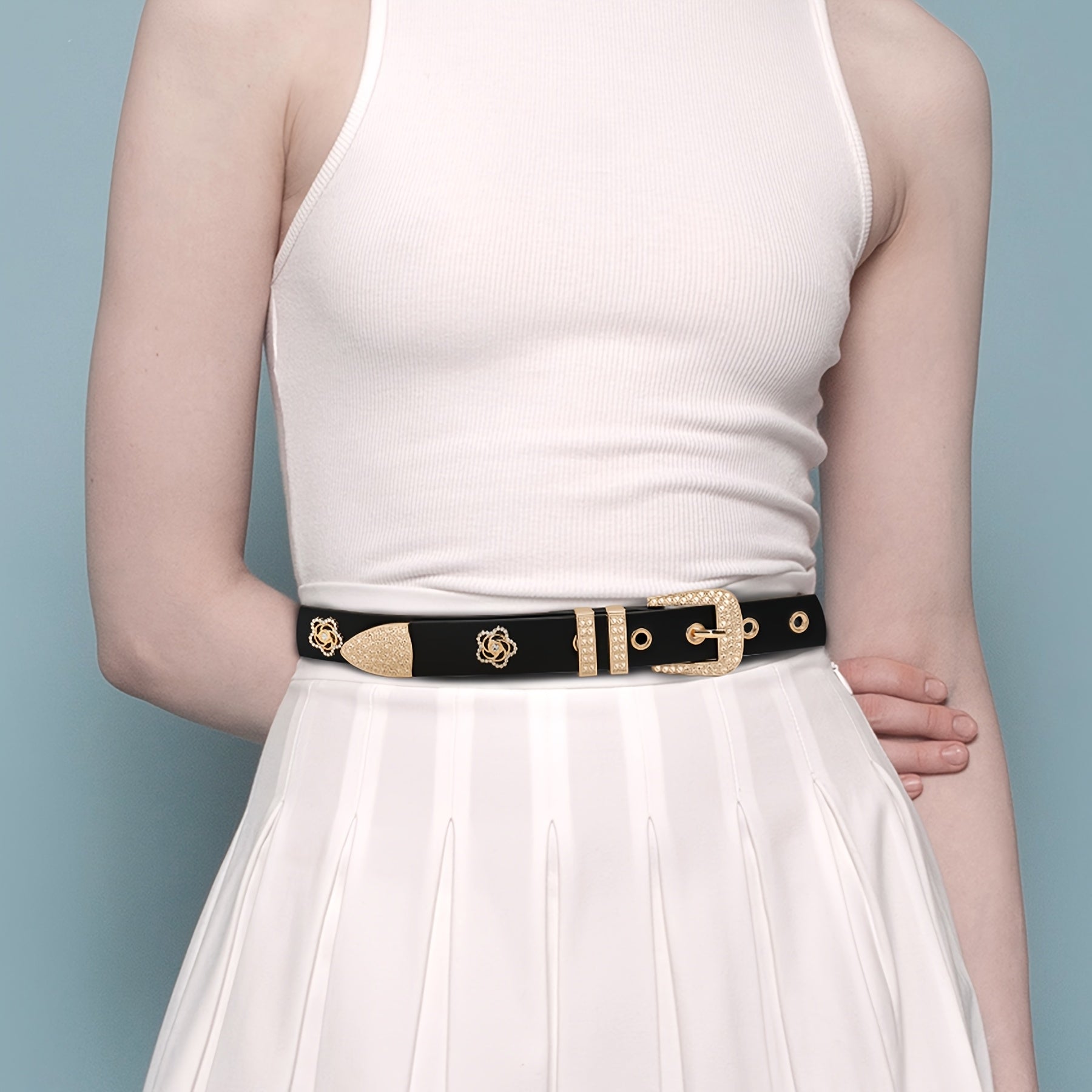 Ceinture Cloutée en Simili Cuir pour Femme Servane — visuel 7