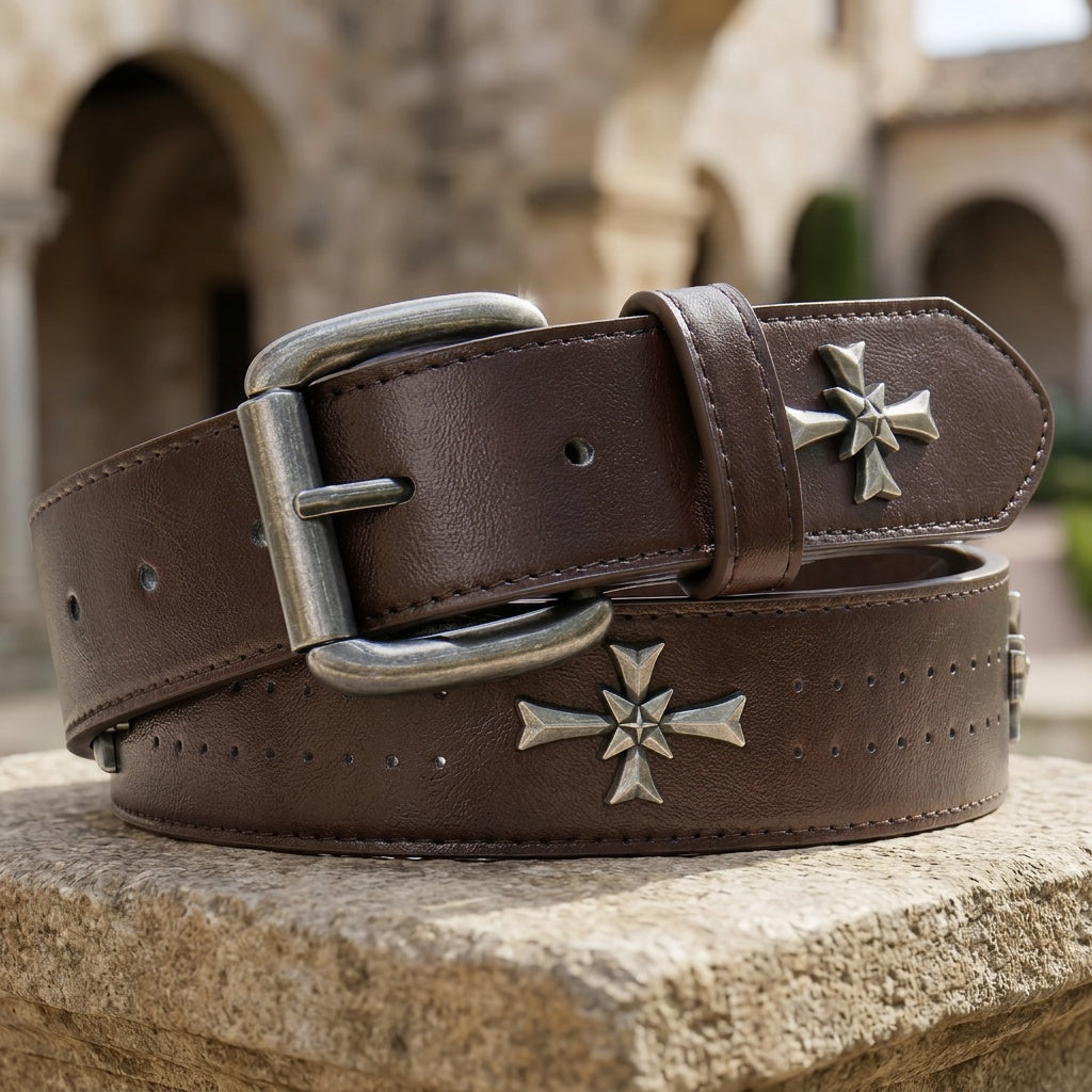 Ceinture Cloutée en Simili Cuir pour Homme Fulbert — visuel 1