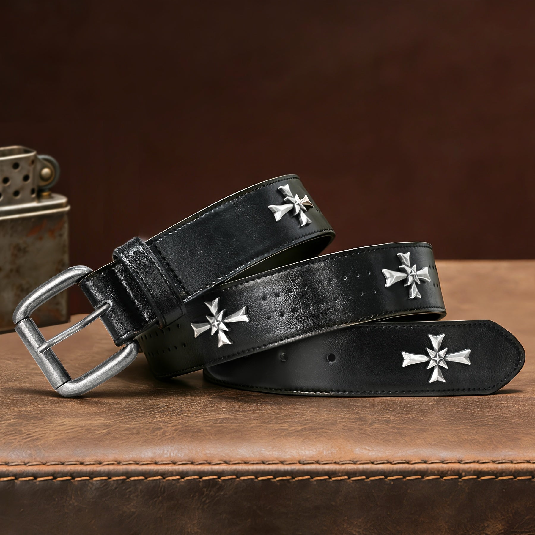 Ceinture Cloutée en Simili Cuir pour Homme Fulbert — visuel 5