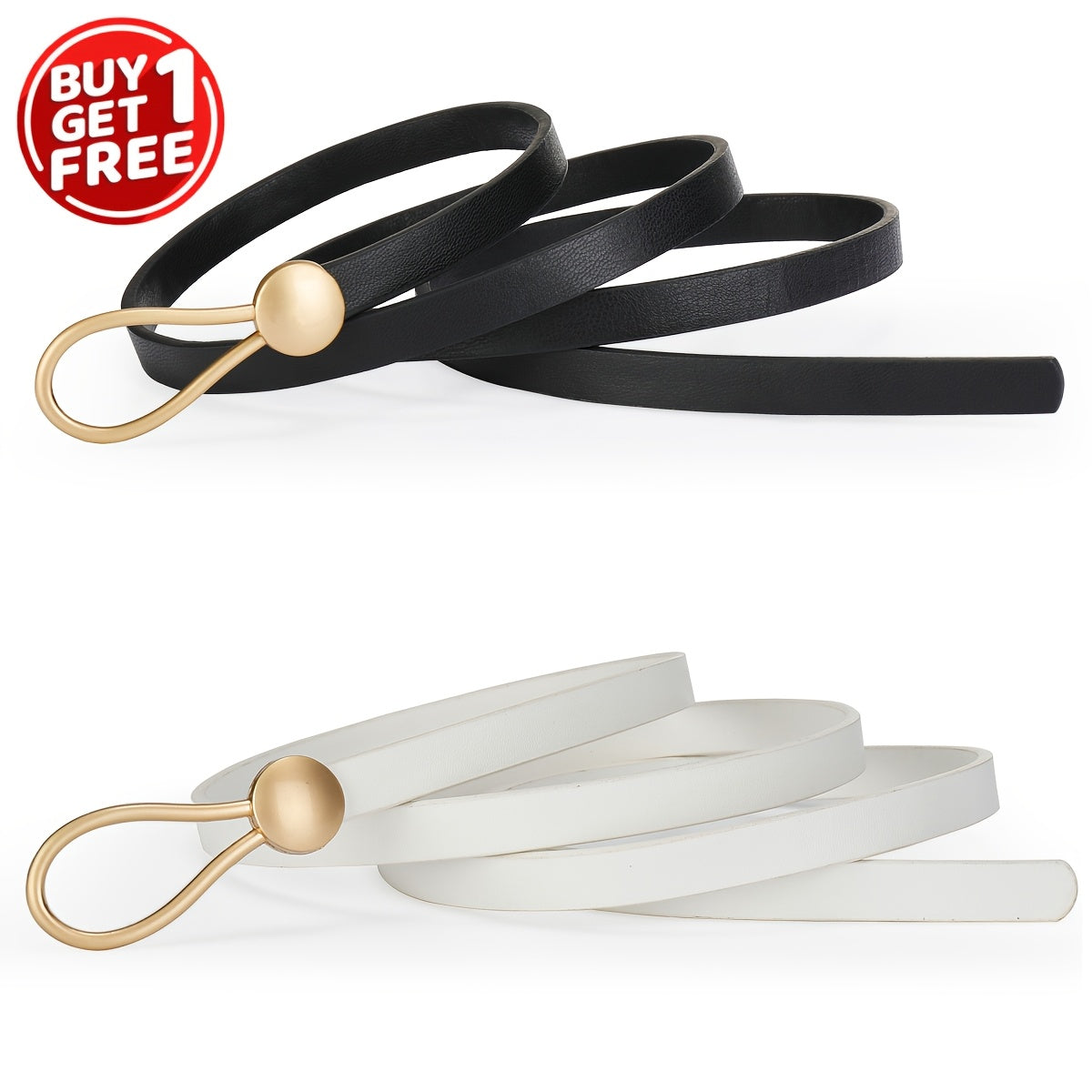 Ceinture Élastique en Simili Cuir pour Femme Stephanie — visuel 3