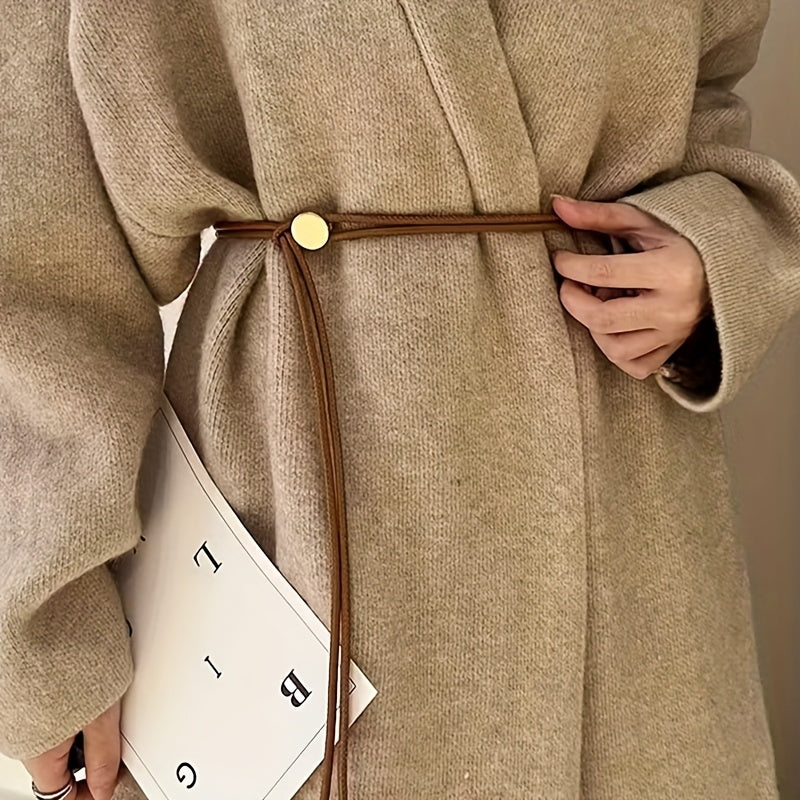 Ceinture Élastique en Tissu pour Femme Prune — visuel 1