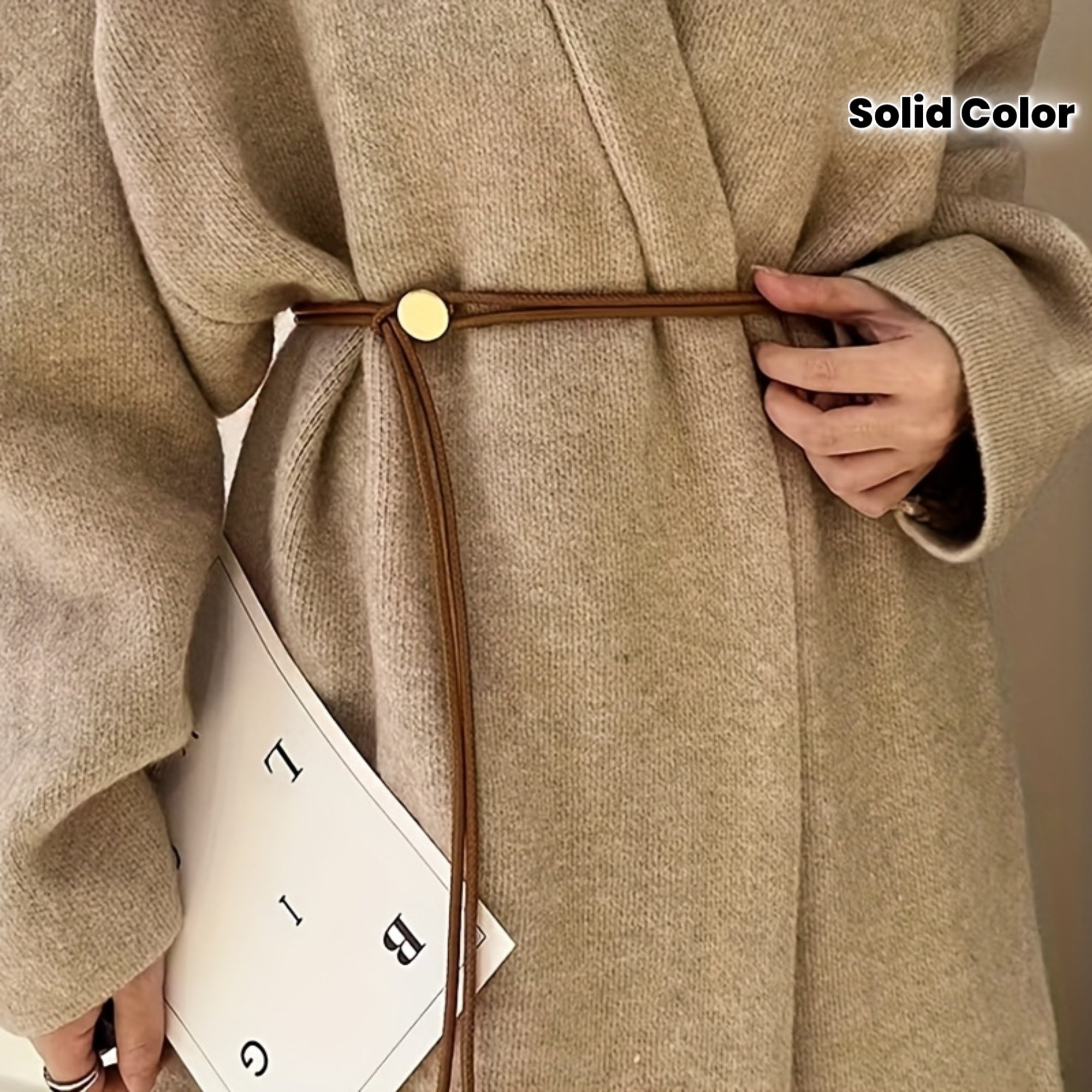 Ceinture Élastique en Tissu pour Femme Prune — visuel 3
