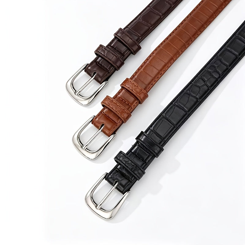 Ceinture Façon Crocodile en Simili Cuir pour Femme Emma — visuel 11