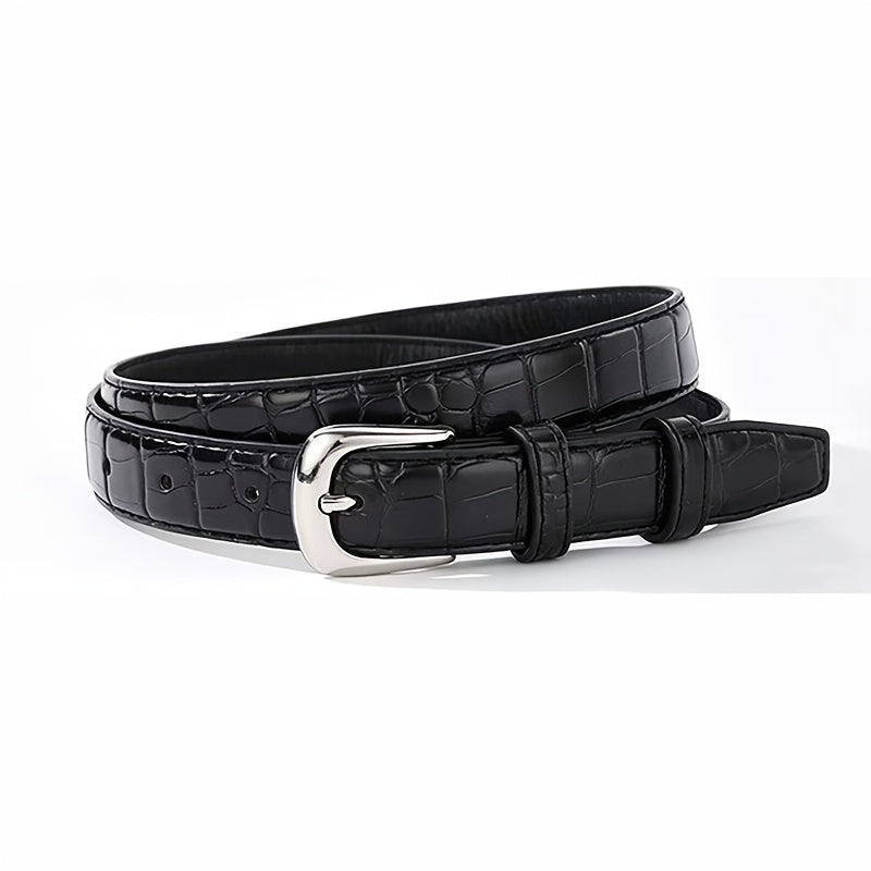Ceinture Façon Crocodile en Simili Cuir pour Femme Emma — visuel 2