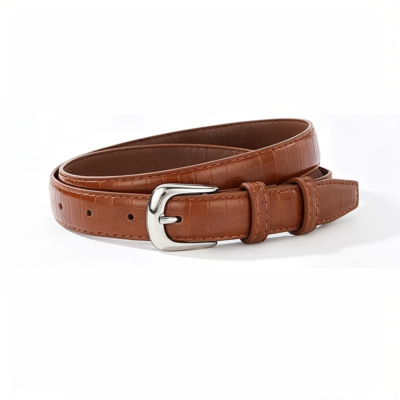 Ceinture Façon Crocodile en Simili Cuir pour Femme Emma — visuel 4