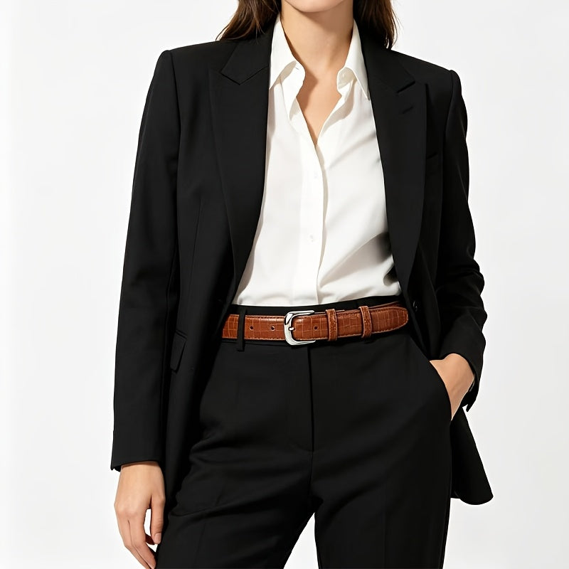 Ceinture Façon Crocodile en Simili Cuir pour Femme Emma — visuel 9