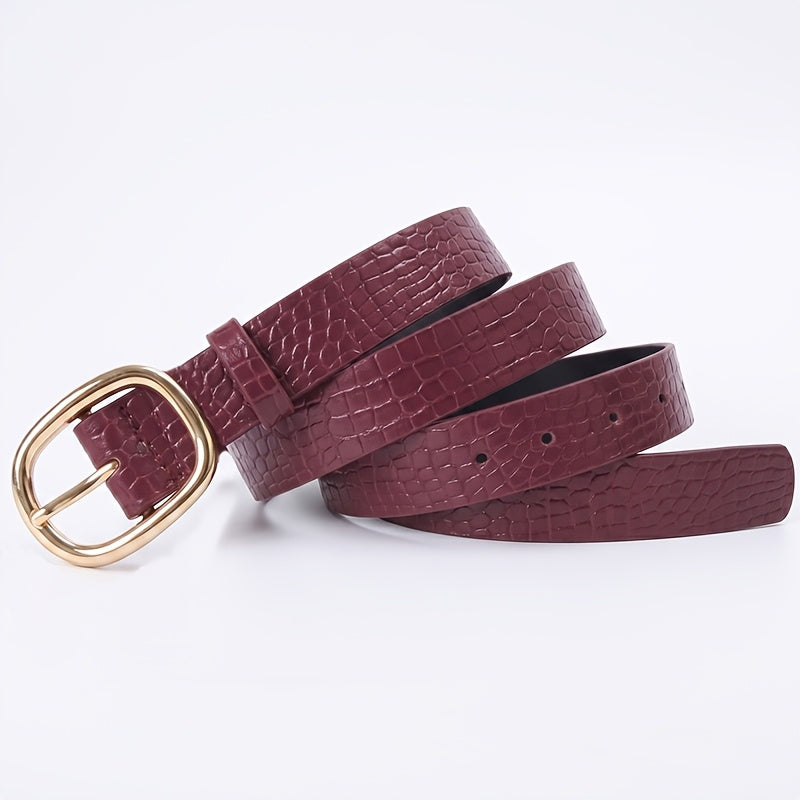 Ceinture Façon Crocodile en Simili Cuir pour Femme Maud — visuel 3