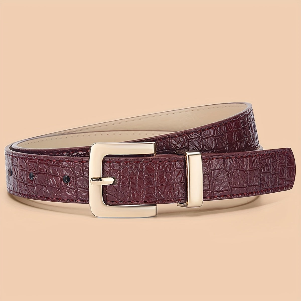 Ceinture Façon Crocodile en Simili Cuir pour Homme Arendal — visuel 3