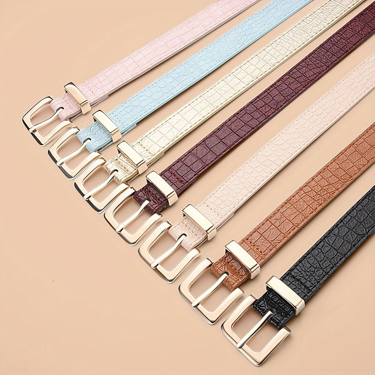 Ceinture Façon Crocodile en Simili Cuir pour Homme Arendal — visuel 8