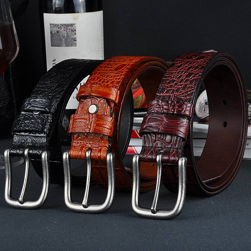 Ceinture Façon Crocodile en Simili Cuir pour Homme Hereford — visuel 1