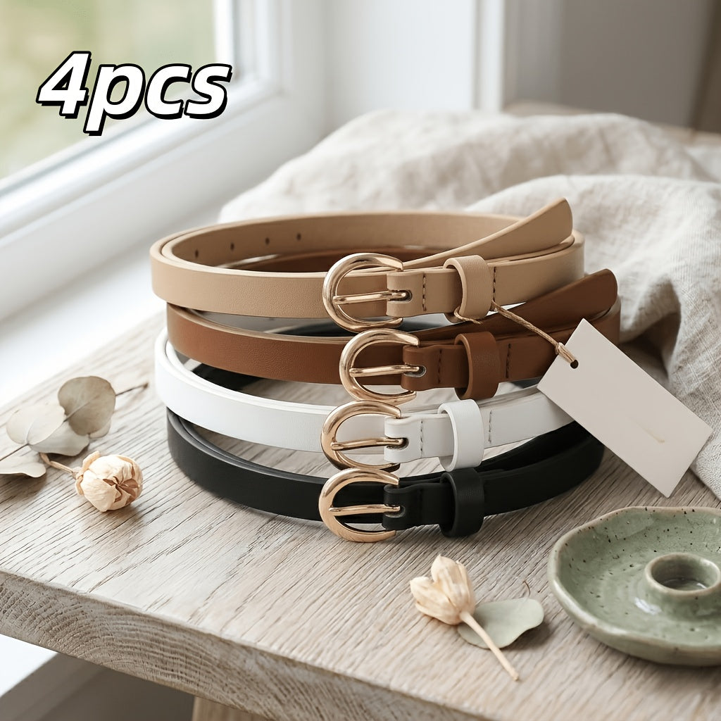 Ceinture Fine en Simili Cuir pour Femme Eugénie — visuel 1