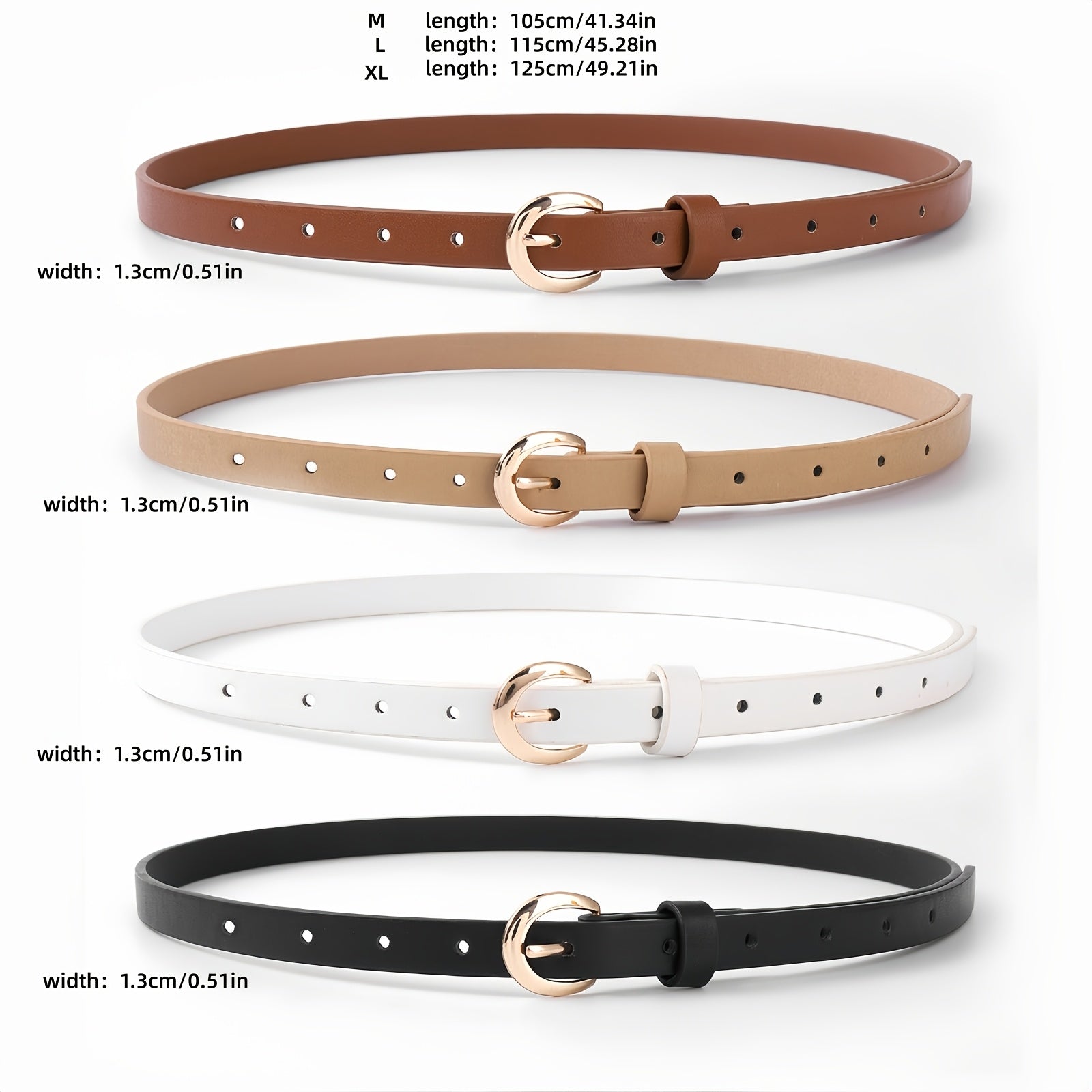Ceinture Fine en Simili Cuir pour Femme Eugénie — visuel 2