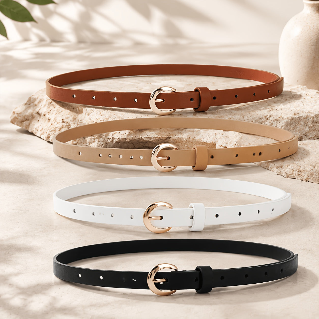 Ceinture Fine en Simili Cuir pour Femme Eugénie — visuel 3