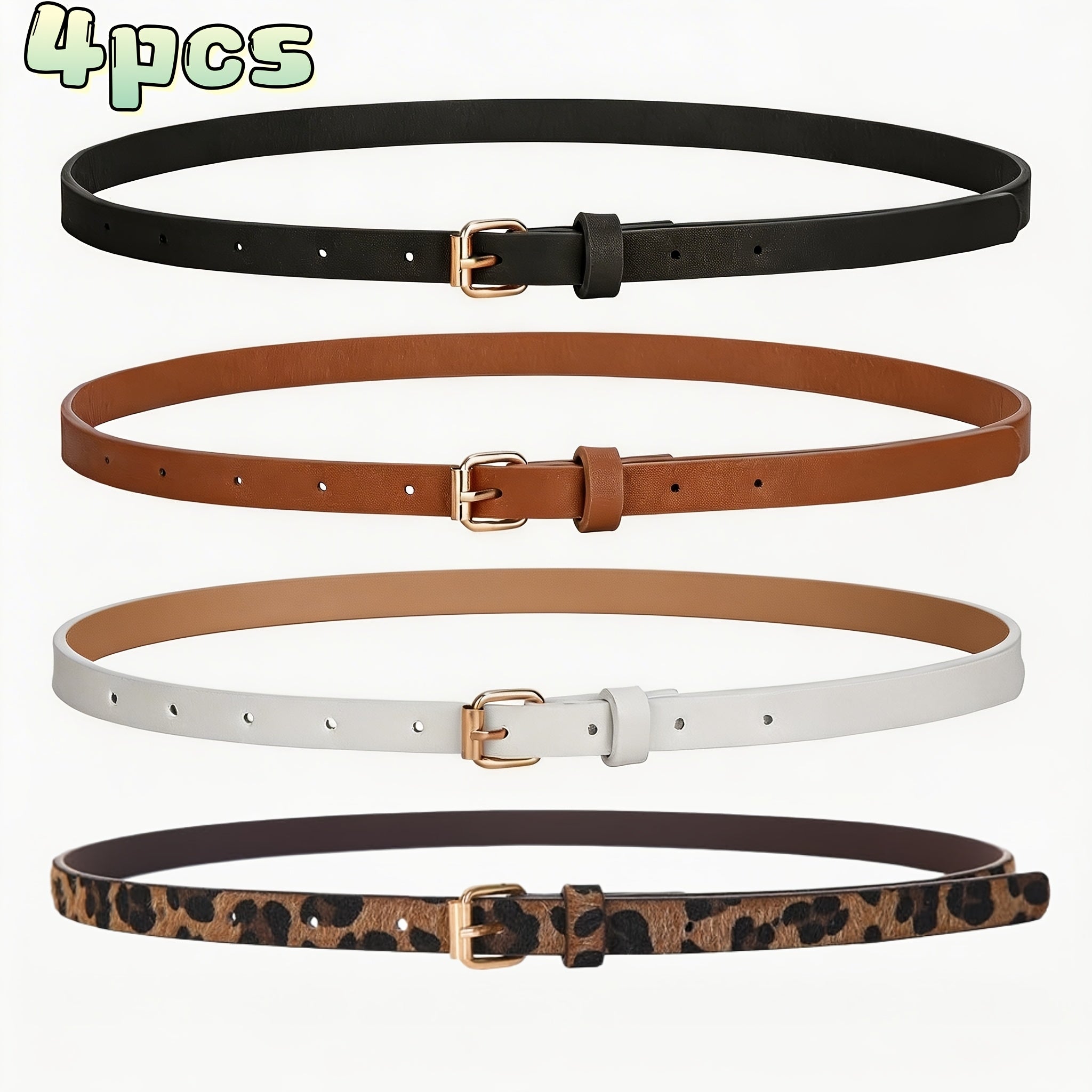 Ceinture Fine en Simili Cuir pour Femme Morgane — visuel 1