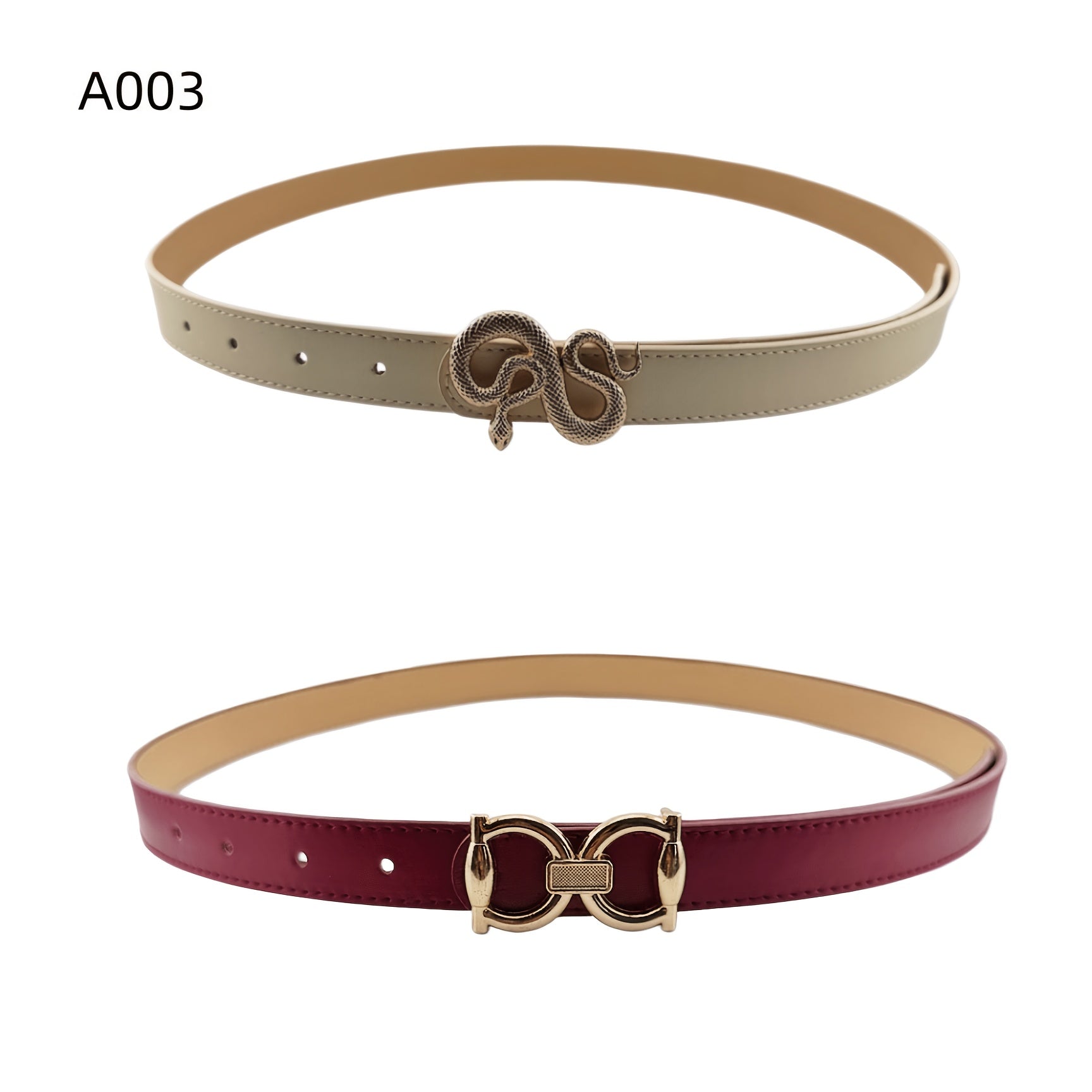 Ceinture Fine en Simili Cuir pour Femme Muriel — visuel 3