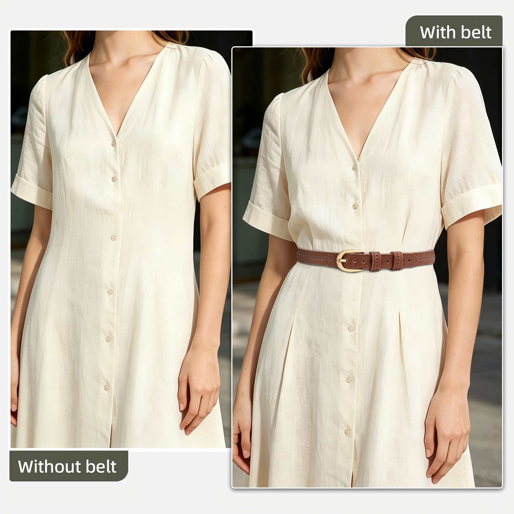 Ceinture Fine en Simili Cuir pour Femme Sidonie — visuel 6