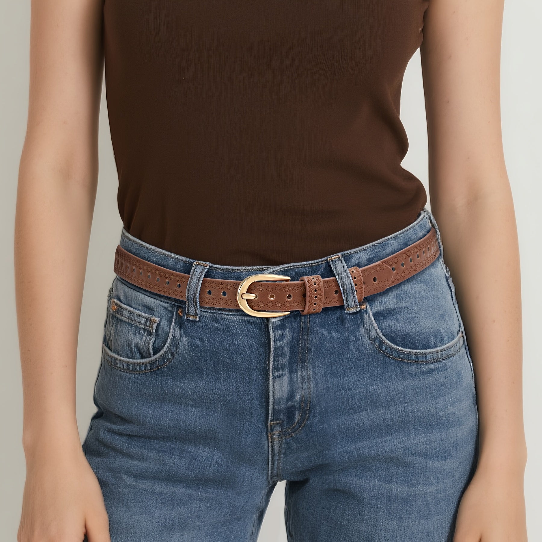 Ceinture Fine en Simili Cuir pour Femme Sidonie — visuel 8