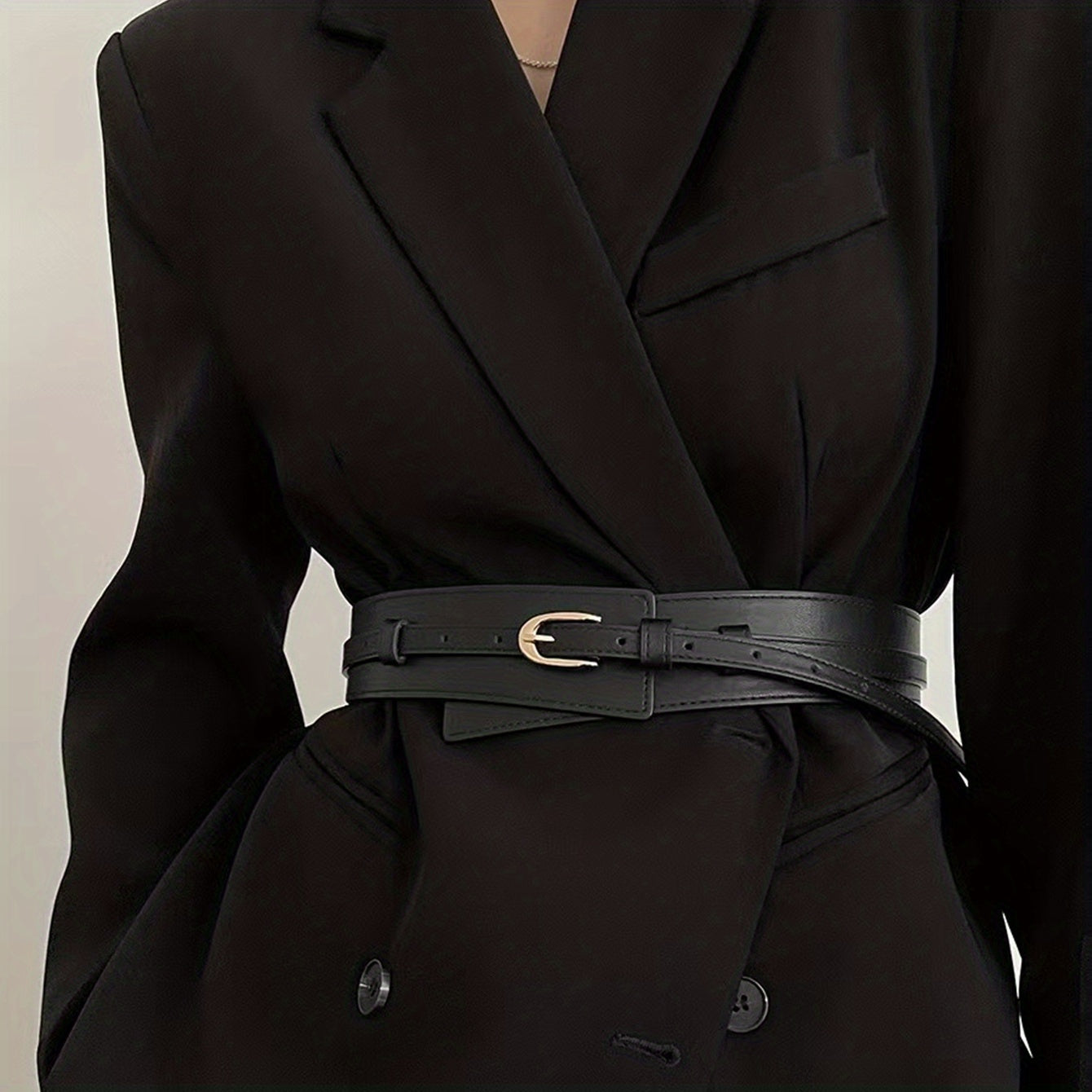 Ceinture Large en Simili Cuir pour Femme Cannes — visuel 2