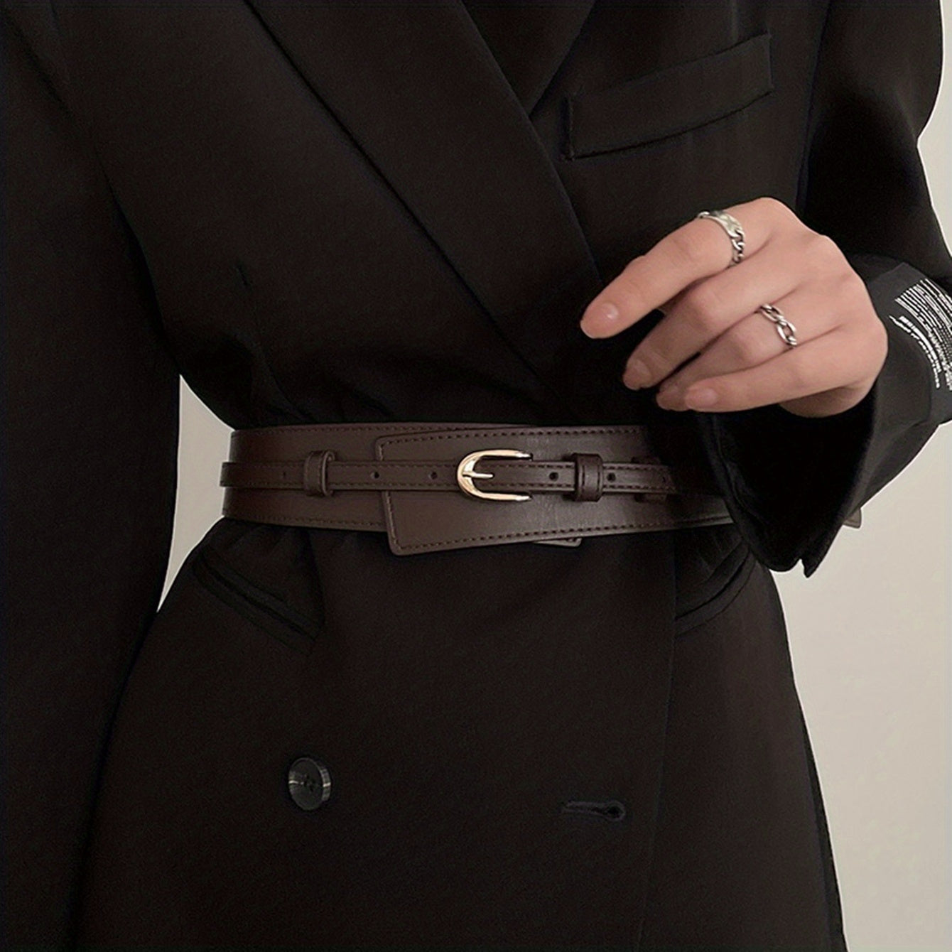 Ceinture Large en Simili Cuir pour Femme Cannes — visuel 3