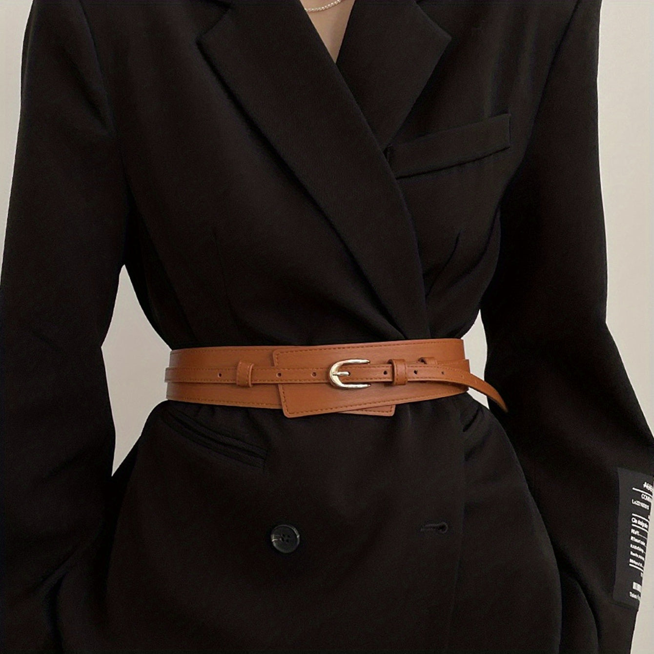 Ceinture Large en Simili Cuir pour Femme Cannes — visuel 4