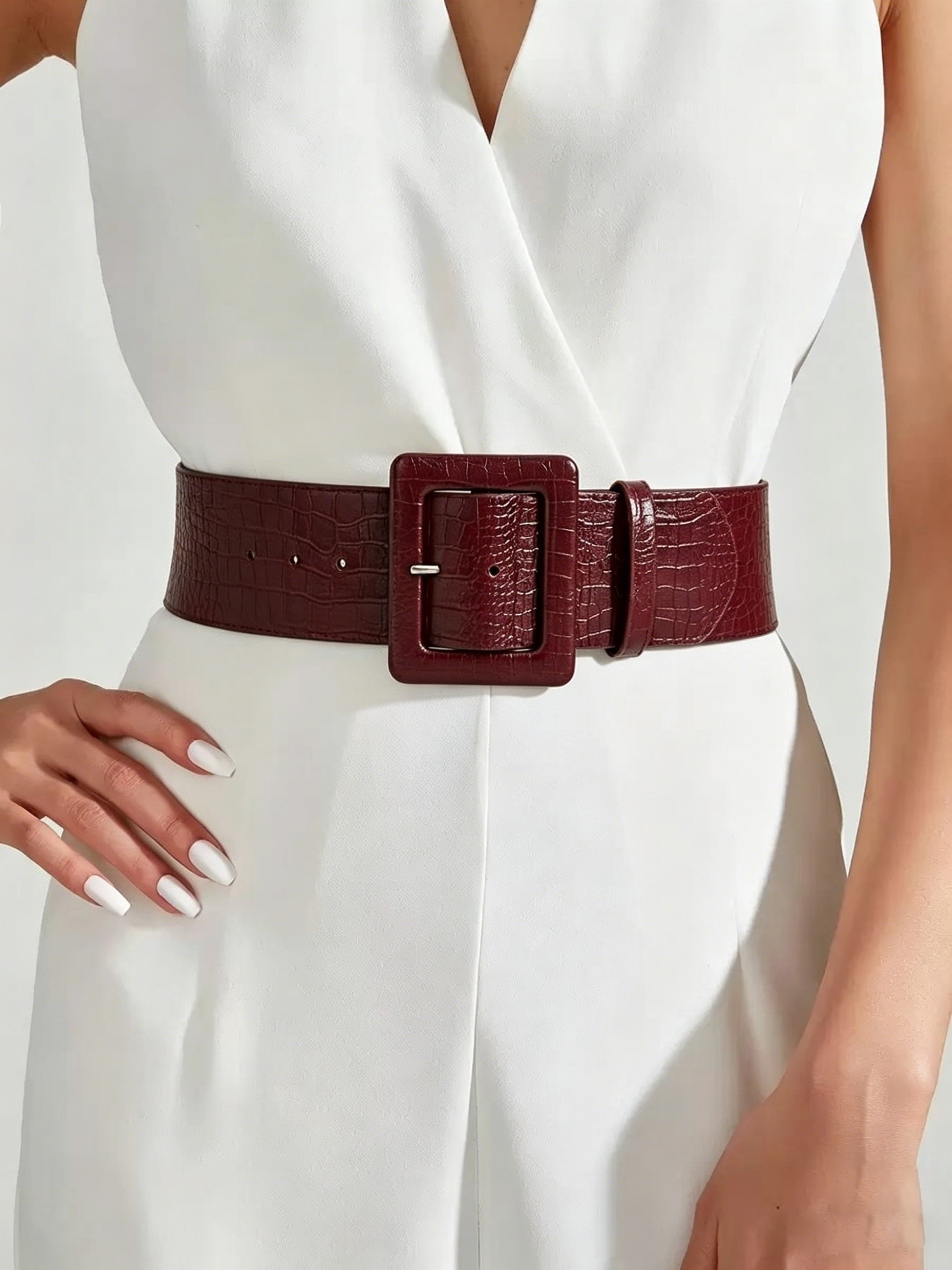 Ceinture Large en Simili Cuir pour Femme Varese — visuel 3