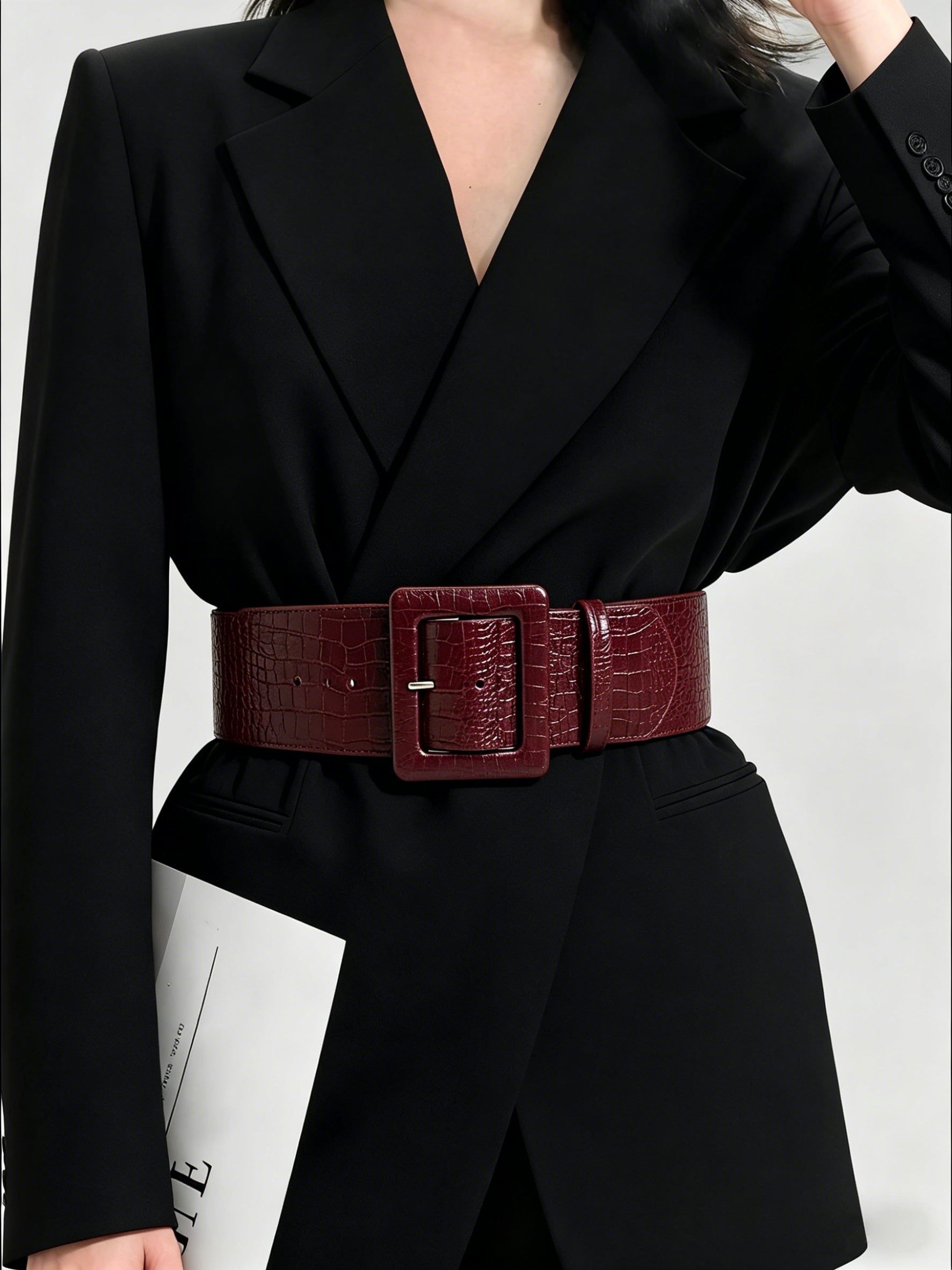 Ceinture Large en Simili Cuir pour Femme Varese — visuel 4