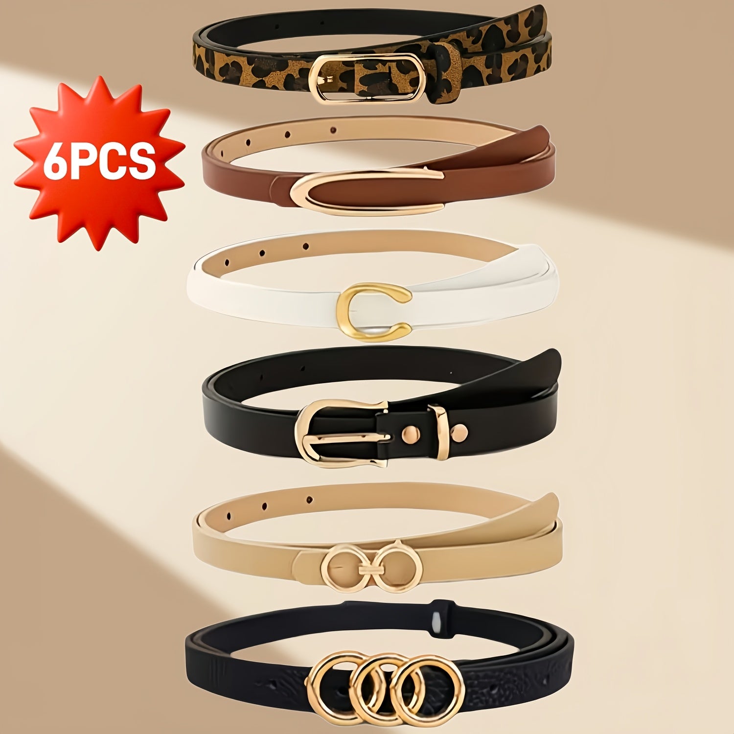 Ceinture Léopard en Simili Cuir pour Femme Ilona — visuel 3