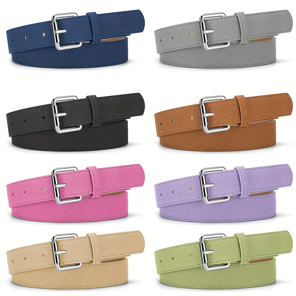 Ceinture Luxe en Simili Cuir pour Femme Brune — visuel 10