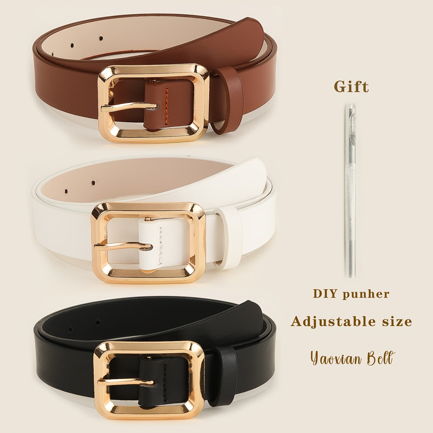 Ceinture Luxe en Simili Cuir pour Femme Clélie — visuel 2