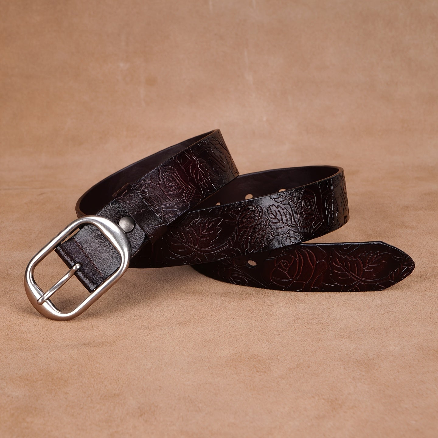 Ceinture Marron Café en Cuir pour Homme Timothée — visuel 4