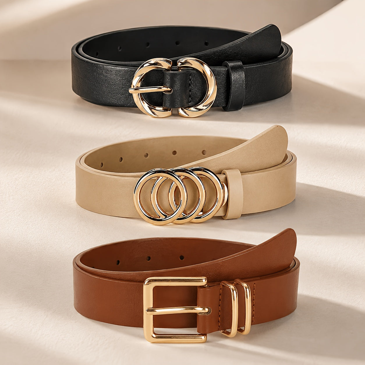 Ceinture Marron Foncé en Simili Cuir pour Femme Estelle — visuel 4