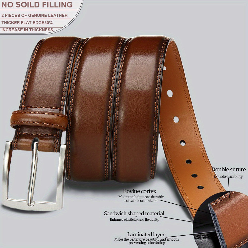 Ceinture Noire en Cuir pour Homme Bertrand — visuel 4