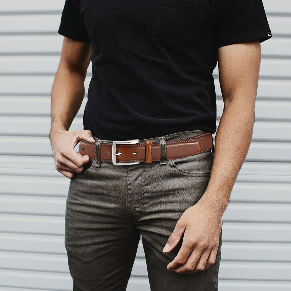 Ceinture Noire en Cuir pour Homme Bertrand — visuel 6