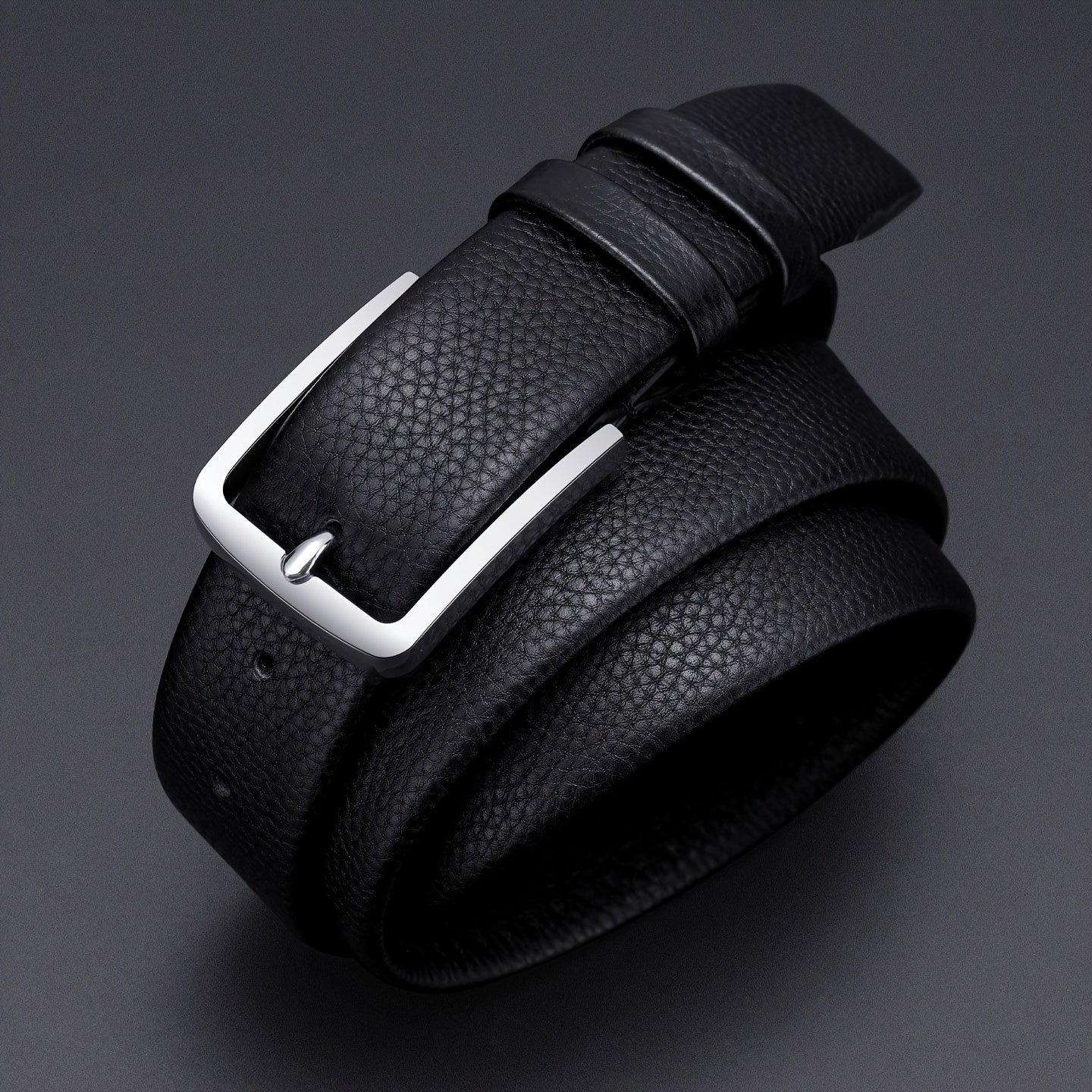 Ceinture Noire en Cuir pour Homme Gabin — visuel 10
