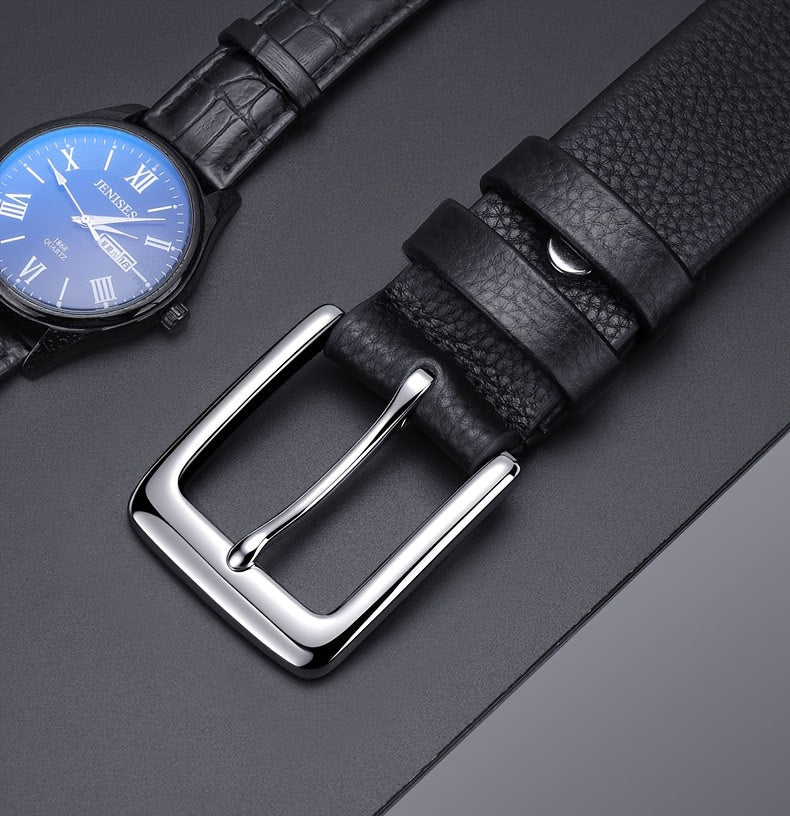Ceinture Noire en Cuir pour Homme Gabin — visuel 5