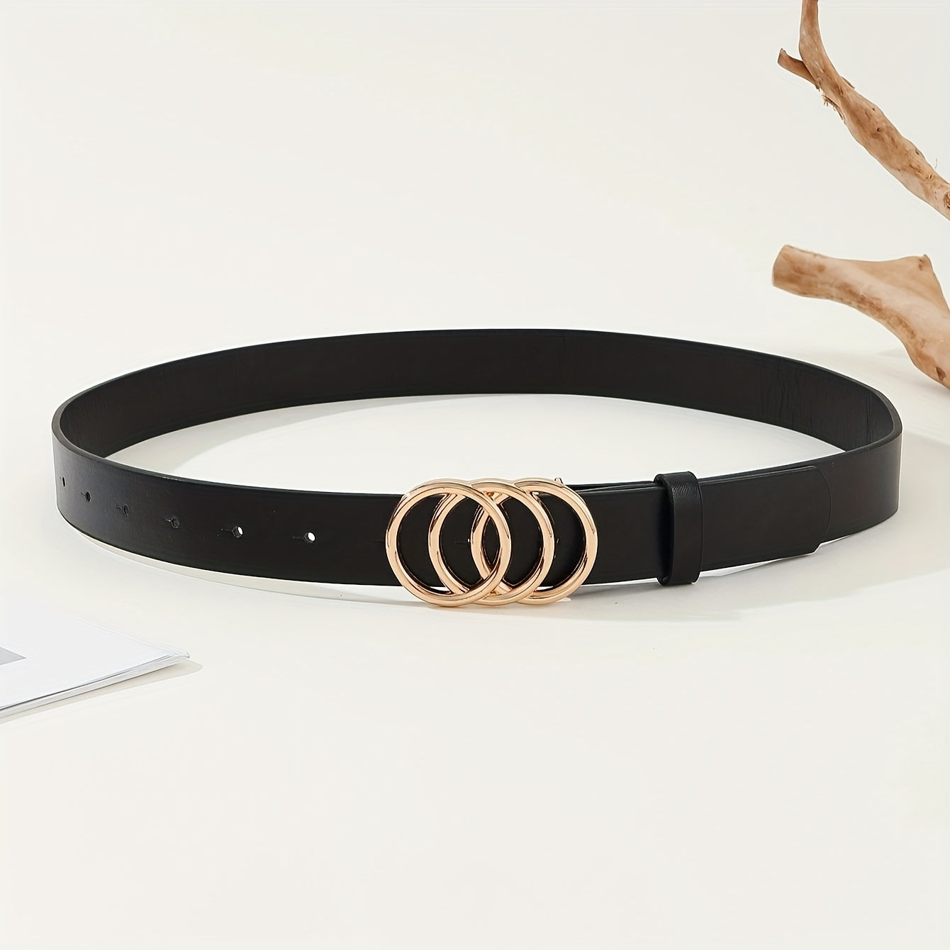 Ceinture Noire en Simili Cuir pour Femme Aquitaine — visuel 1