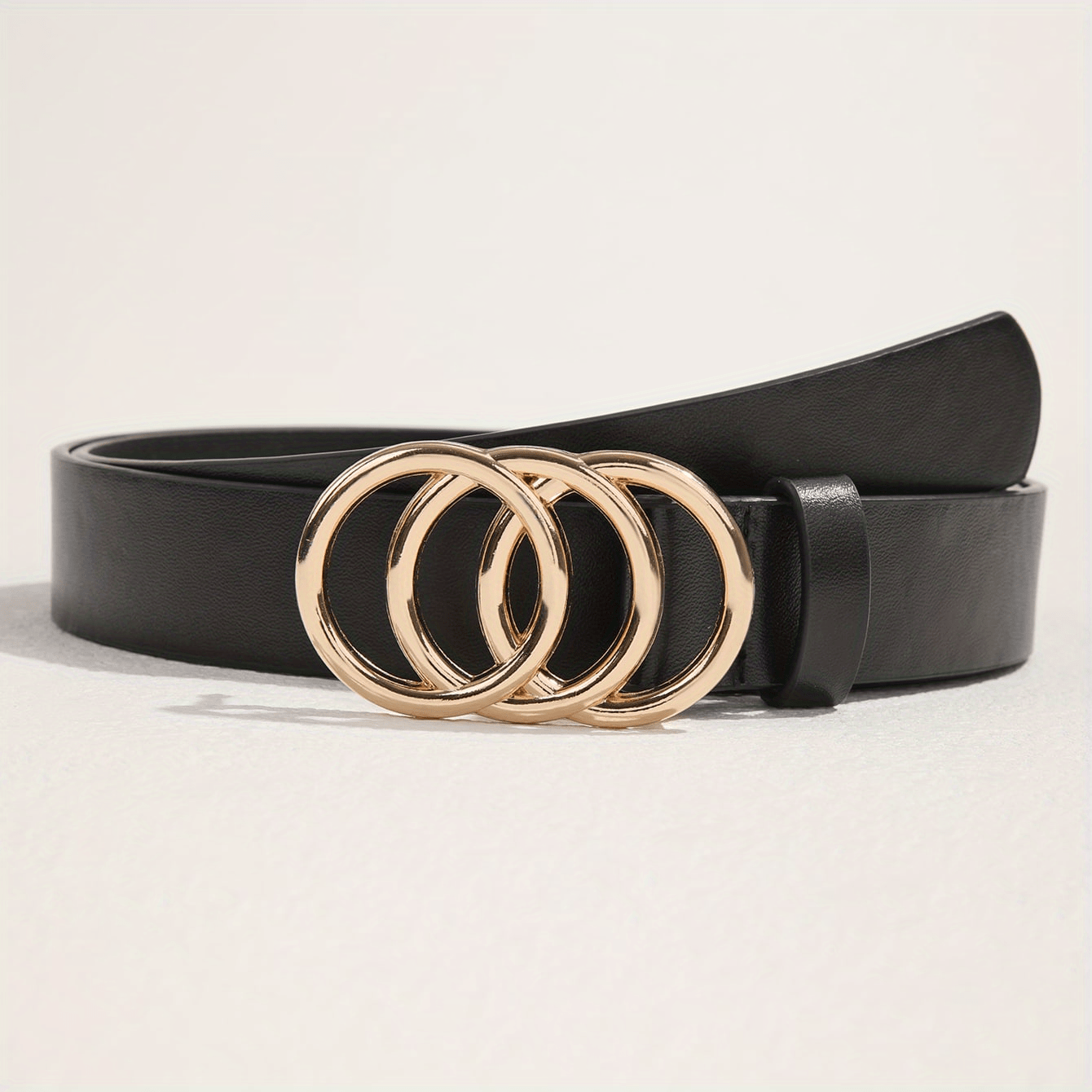 Ceinture Noire en Simili Cuir pour Femme Aquitaine — visuel 2
