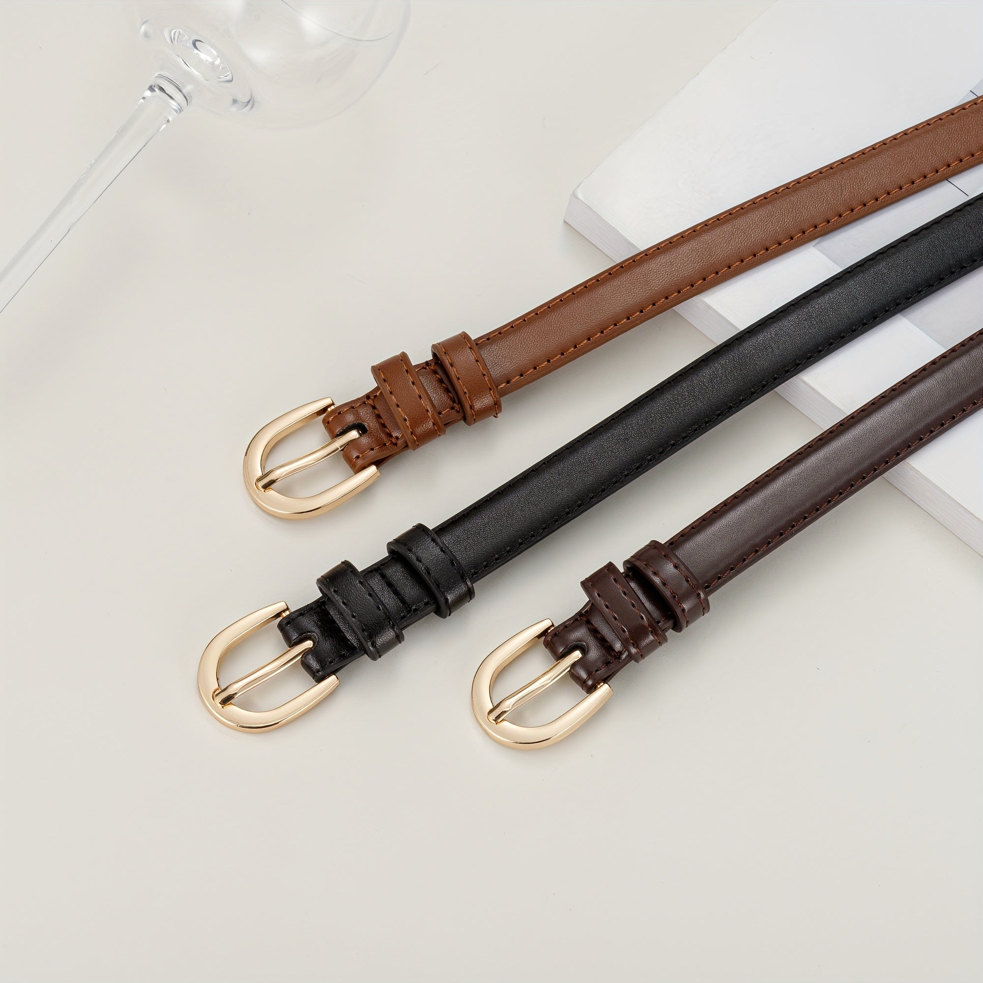 Ceinture Noire en Simili Cuir pour Femme Charline — visuel 1