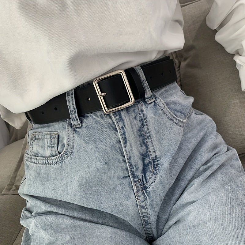 Ceinture Noire en Simili Cuir pour Femme Grasse — visuel 4