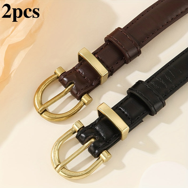 Ceinture Noire en Simili Cuir pour Femme Ines — visuel 3
