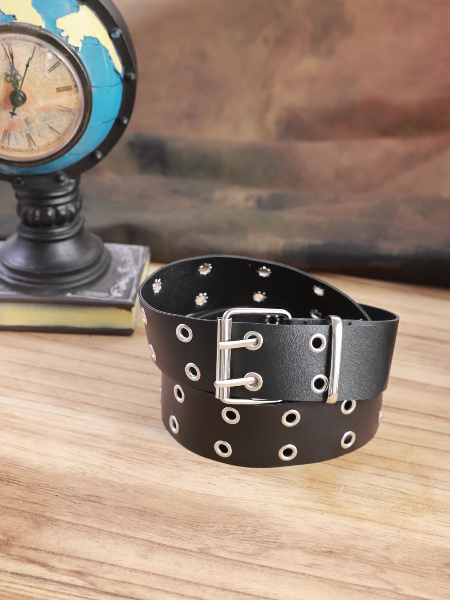 Ceinture Noire en Simili Cuir pour Femme Valerie — visuel 6