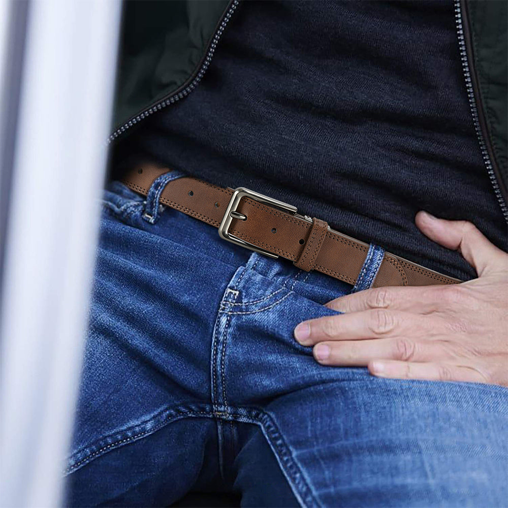 Ceinture Noire en Simili Cuir pour Homme Lancelot — visuel 1