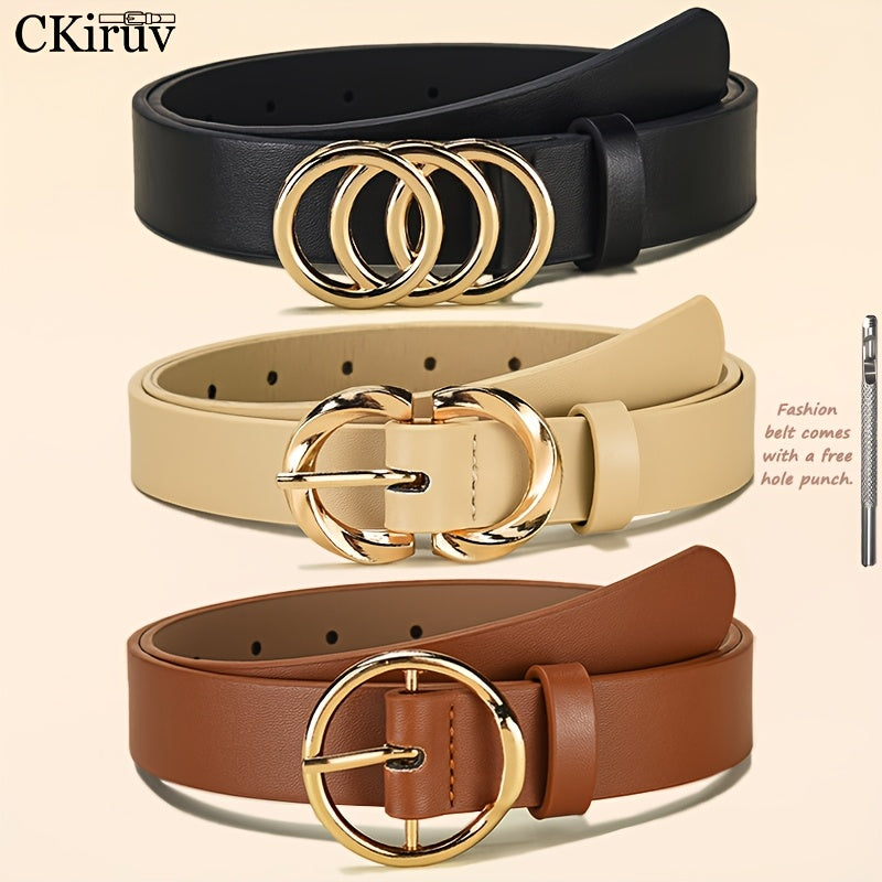 Ceinture Réversible en Simili Cuir pour Femme Faustine — visuel 1