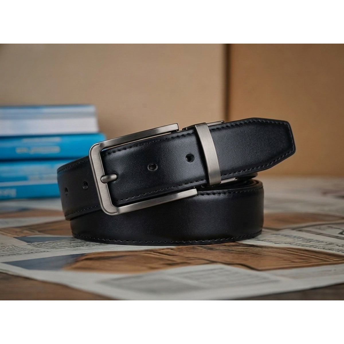 Ceinture Réversible en Simili Cuir pour Homme Olivier — visuel 7