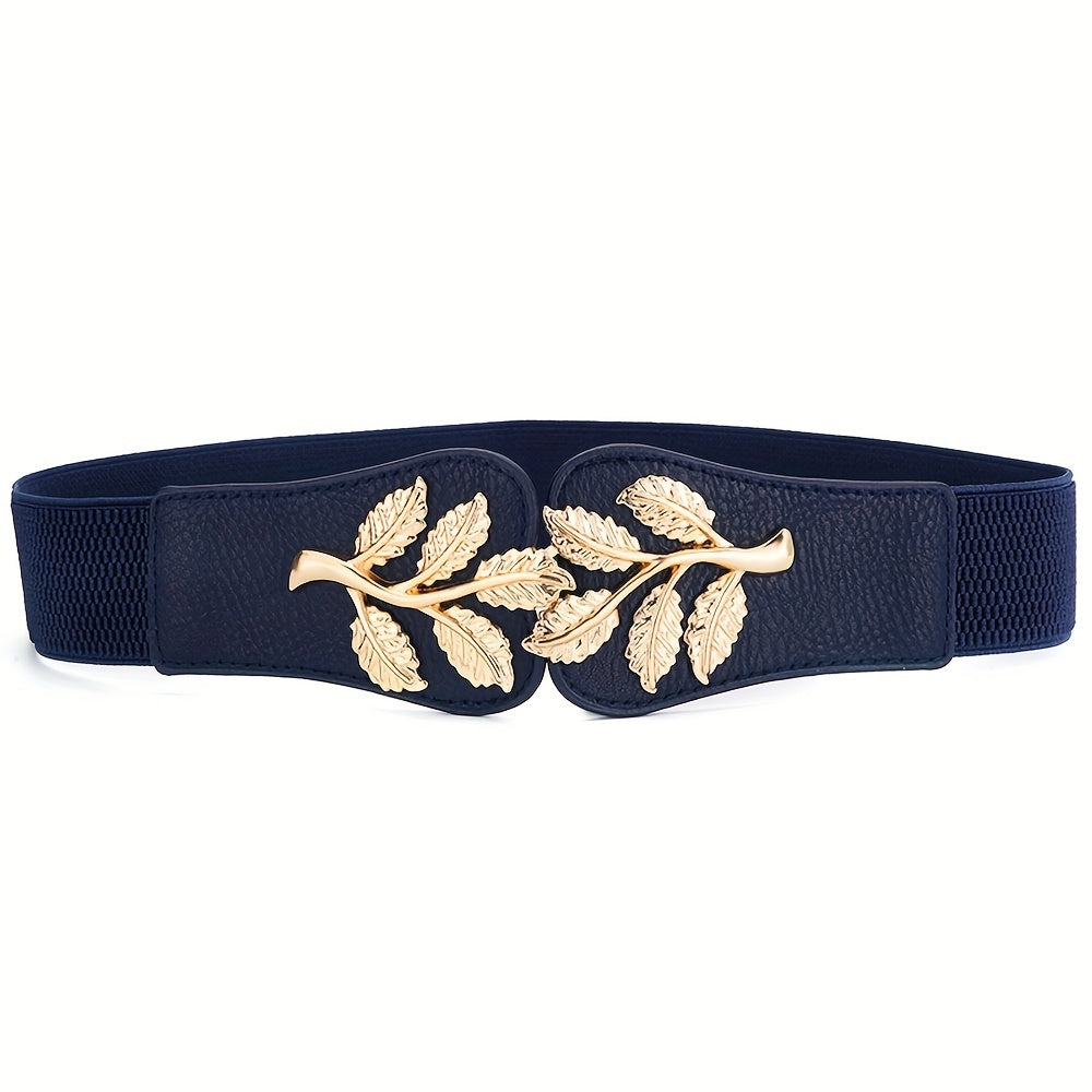 Ceinture Sans Boucle Large pour Femme Bordeaux — visuel 10