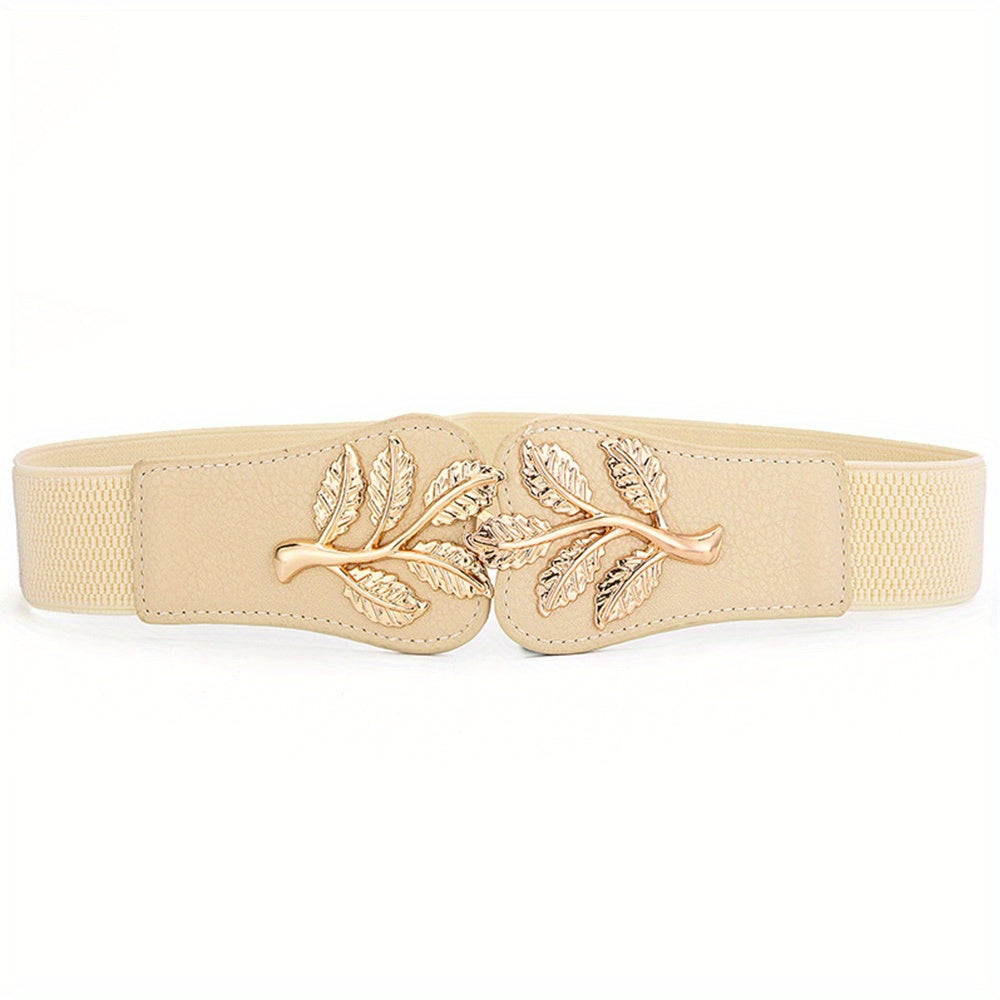 Ceinture Sans Boucle Large pour Femme Bordeaux — visuel 2