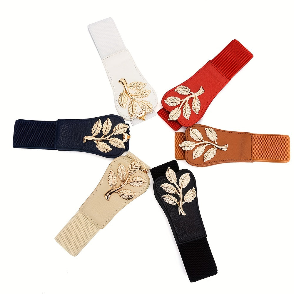 Ceinture Sans Boucle Large pour Femme Bordeaux — visuel 5