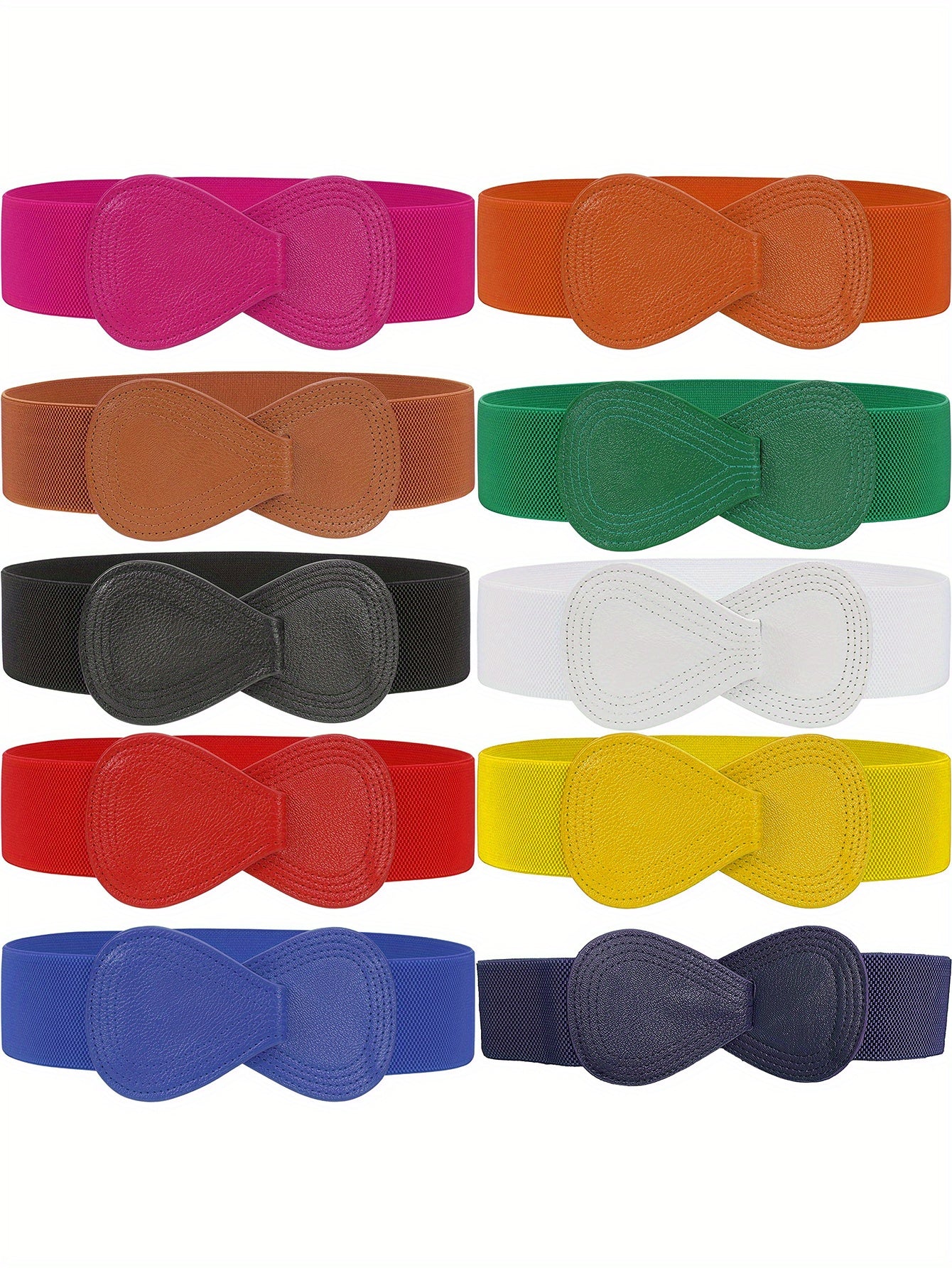 Ceinture Sans Boucle Large pour Femme Violette — visuel 1