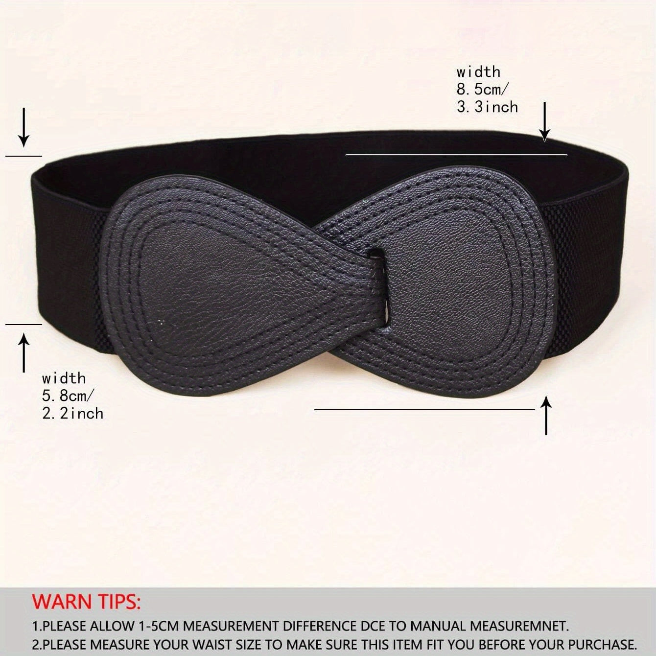 Ceinture Sans Boucle Large pour Femme Violette — visuel 14
