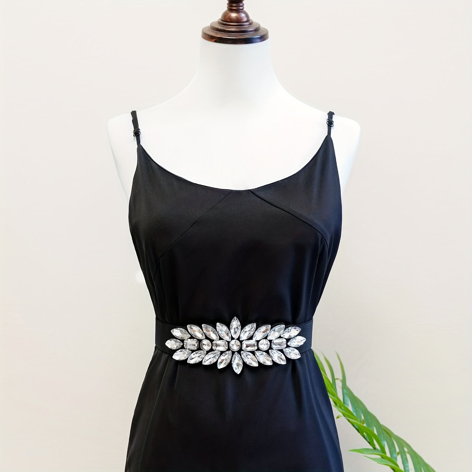 Ceinture Sans Boucle à Strass pour Femme Sintra — visuel 2